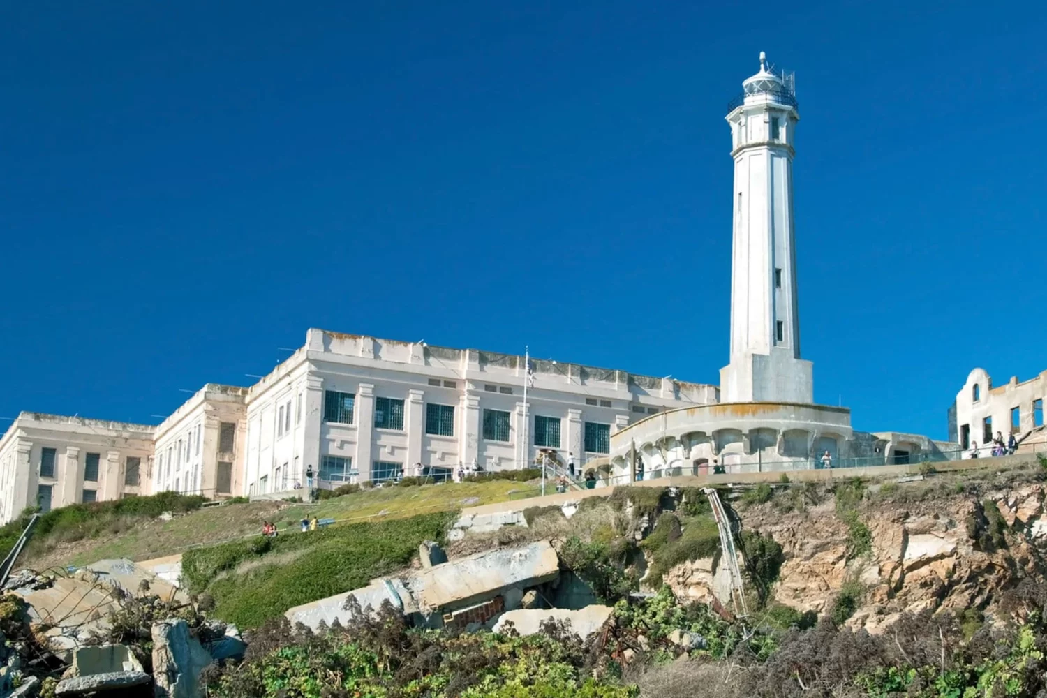 Alcatraz Island and Prison view of the Lighthouse