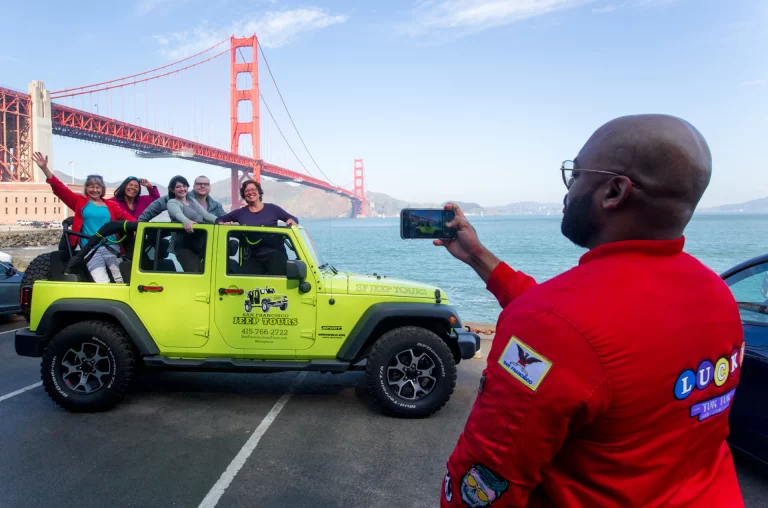 Jeep by Golden Gate Bridge