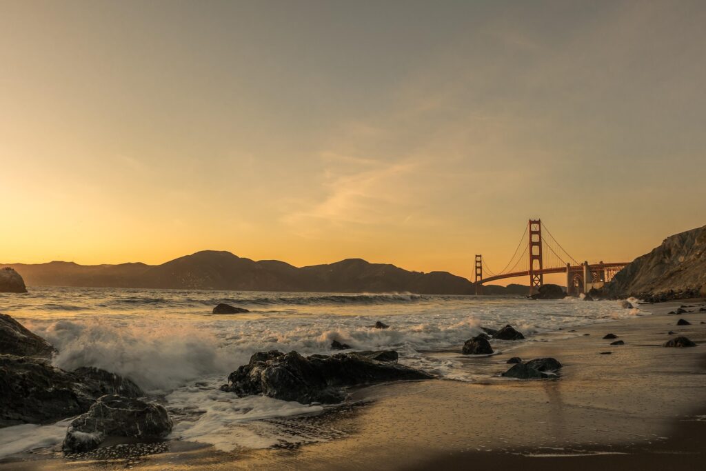 view of the Golden Gate Bridge from Baker Beach in San Francisco. The ultimate guide to the Golden Gate Bridge